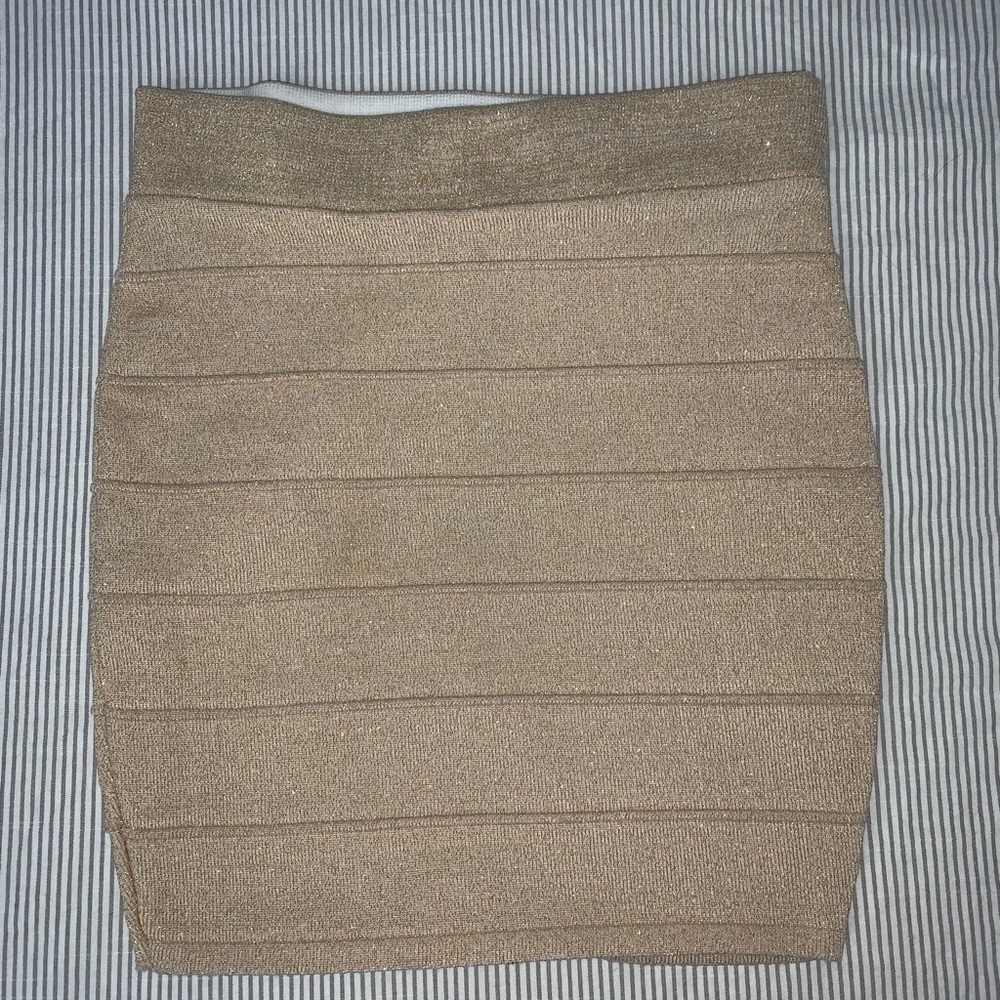 Gold glitter skirt